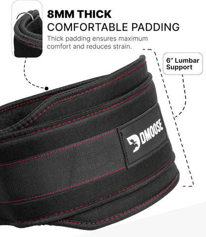 Dip Belt for Weight Lifting, Pullup, Squats & Dips - 36" Robust Steel Chain, Comfortable Neoprene Padding Supports 350Lbs - Gym Weight Belt for Strength Training Workout & Weightlifting